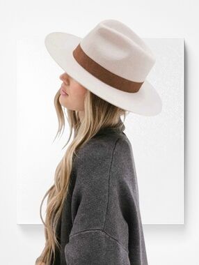 GIGI PIP Miller Fedora Hat ▪︎ Cream with Brown Band